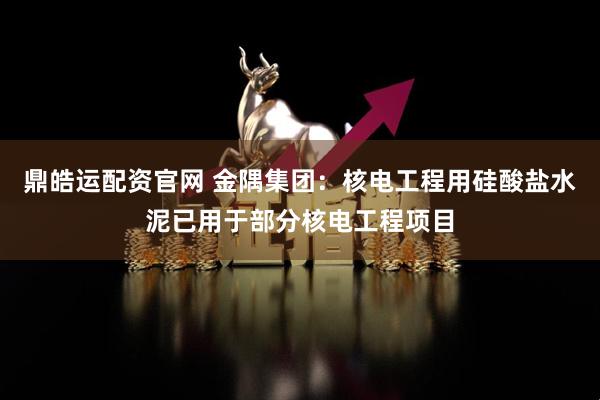 鼎皓运配资官网 金隅集团：核电工程用硅酸盐水泥已用于部分核电工程项目